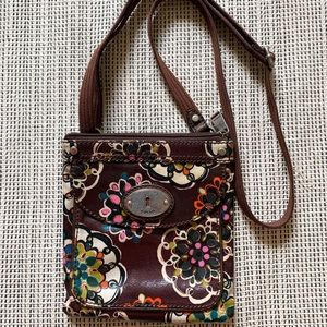 Fossil Floral Crossbody Bag